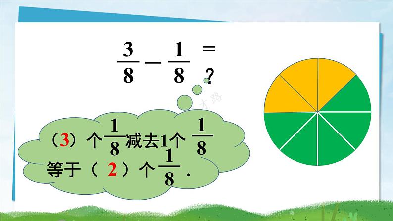 人教版五年级下册-第六单元-同分母分数加、减法第1课时 同分母分数加、减法（1）【课件】08