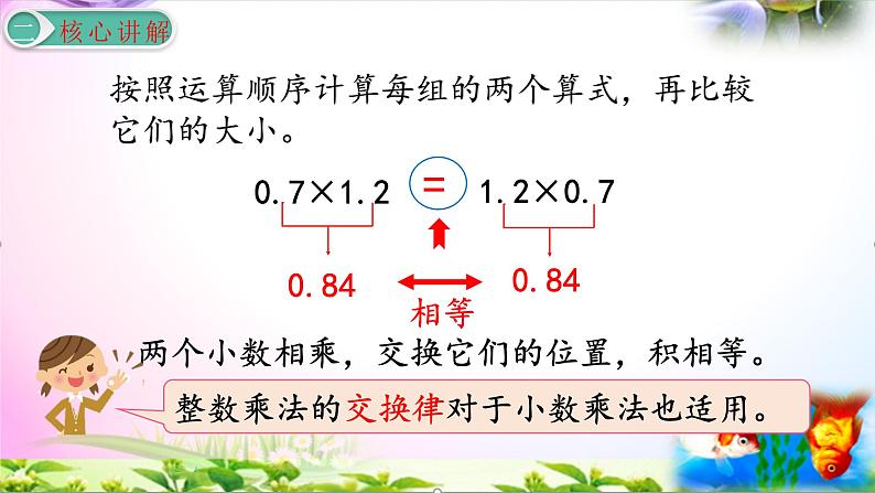 部编人教版五年级上册数学1.5整数乘法运算定律推广到小数讲解视频+课本习题讲解+考点+PPT课件【易懂通课堂】05