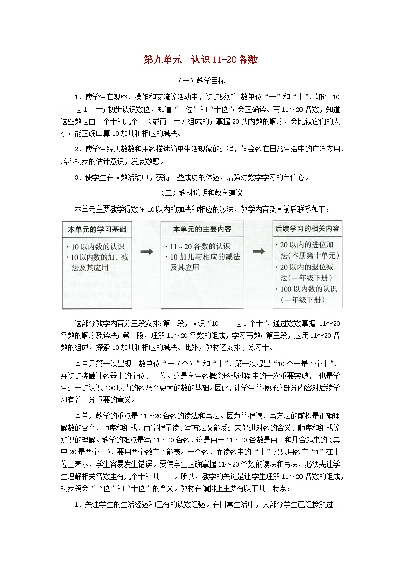 2021秋一年级数学上册全一册教案打包52套苏教版01