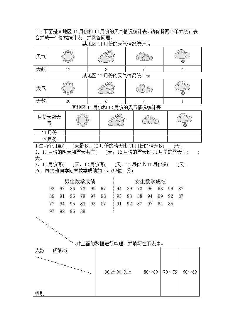 人教新课标数学三年级下学期第3单元测试卷1第3页