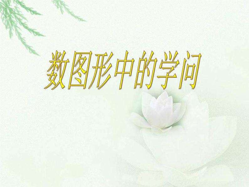 北师大版 数学四年级上册 数学好玩  数图形的学问_课件1（课件）01