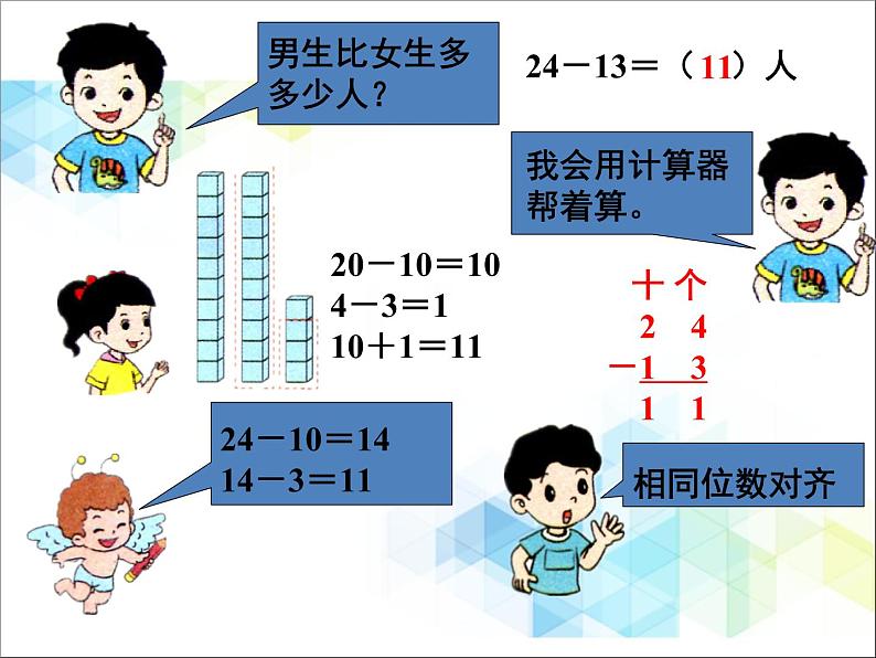 一年级下册数学课件-4.1《两位数加、减两位数》1 北京版 (共20张PPT)第6页