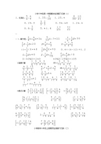 小学六年级第一学期数学期末归类复习题