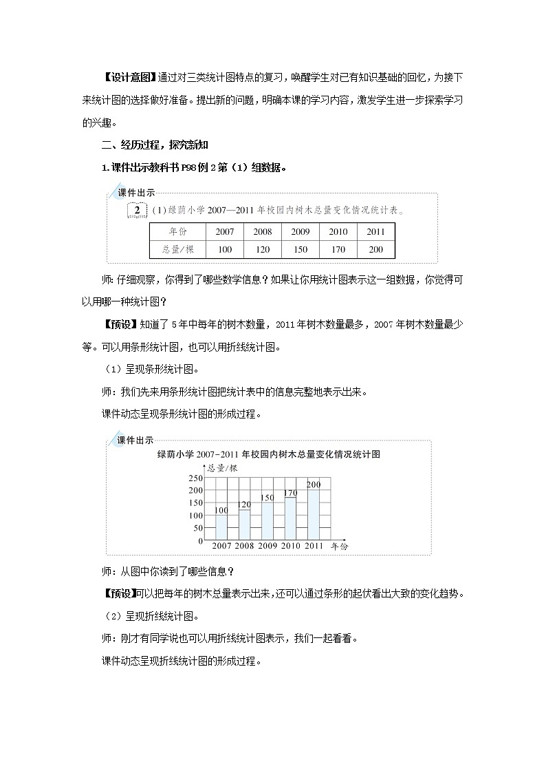 人教版六年级上册第七单元第2课时 选择合适的统计图 教学设计03