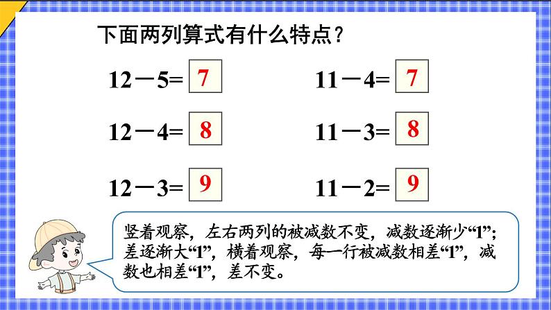 人教版数学一年级下册第二单元20以内的退位减法第5课时十几减5、4、3、2（课件+导学案+教案）07