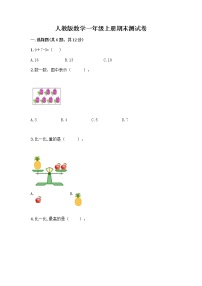 人教版数学一年级上册期末测试卷A4版