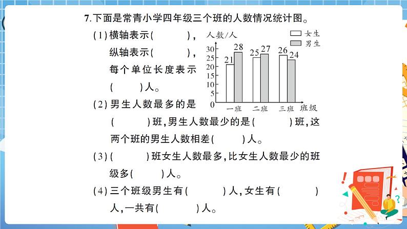 人教版数学四下 第8单元综合检测卷+答案+讲解PPT05