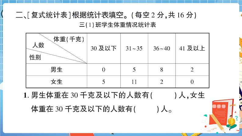 人教版数学三下 统计与概率专项复习卷+答案+讲解PPT04