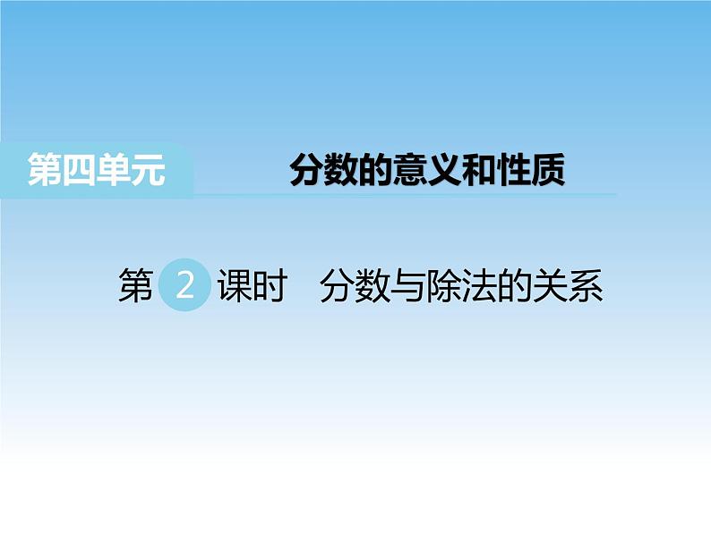 苏教版数学五年级下册 4.2 分数与除法的关系 课件第1页