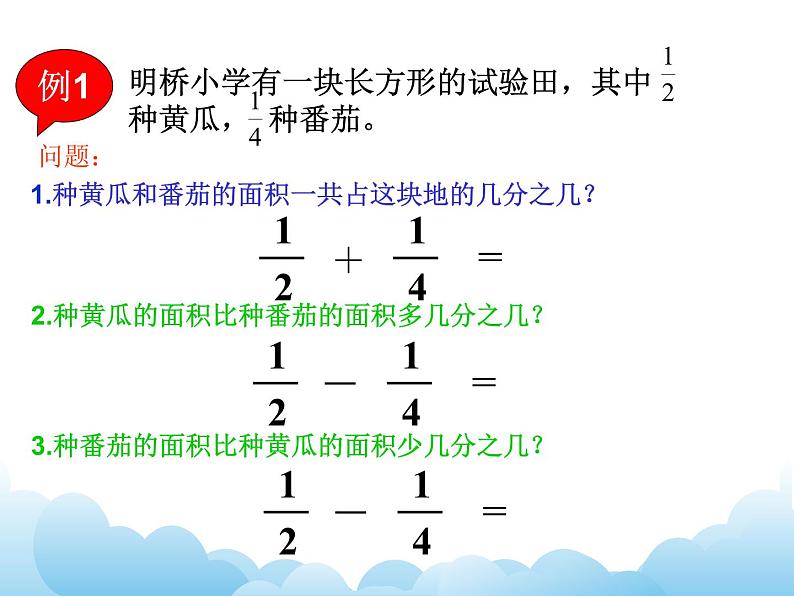 苏教版数学五年级下册 5.1 异分母分数加、减法 课件03