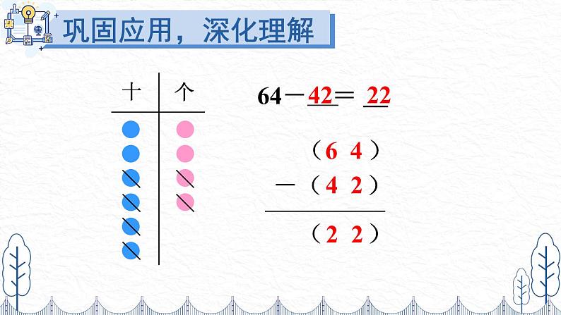 人教版二年级上册数学 2 100以内的加法和减法（二）《第1课时 不退位减》课件07