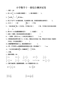 小学数学第十一册期末综合试卷