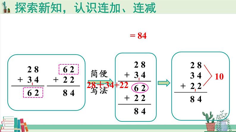 人教版二年级上册数学 2 100以内的加法和减法（二）《第1课时 连加 连减》课件05