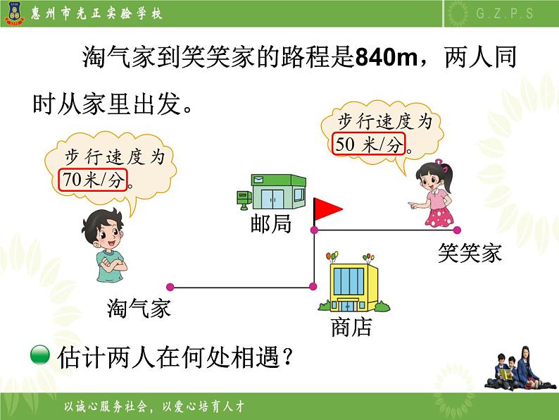 北师大版数学五下7.2 相遇问题（课件）第4页