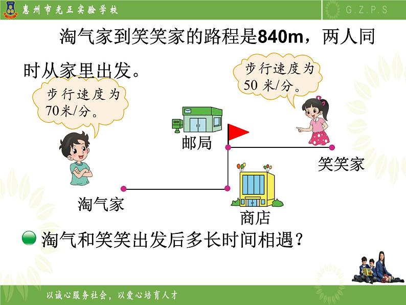 北师大版数学五下7.2 相遇问题（课件）第5页