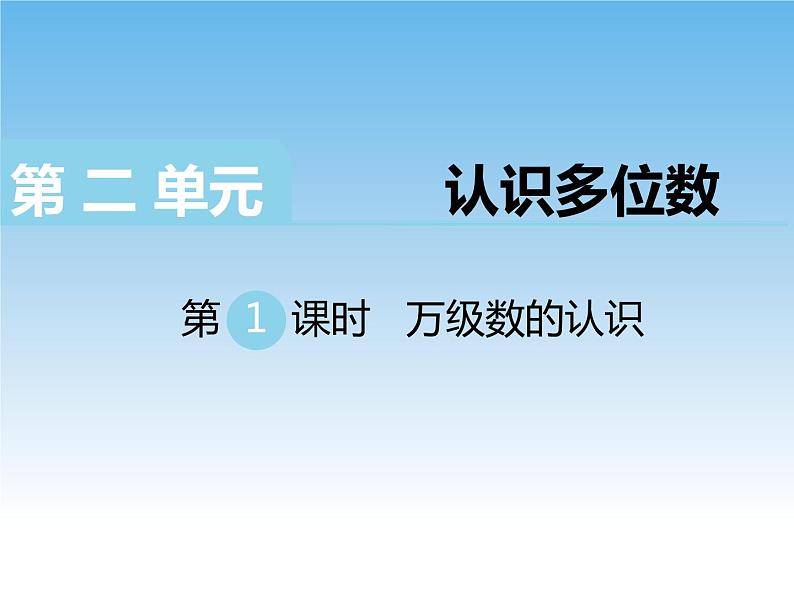 2.1万级数的认识课件教案第1页