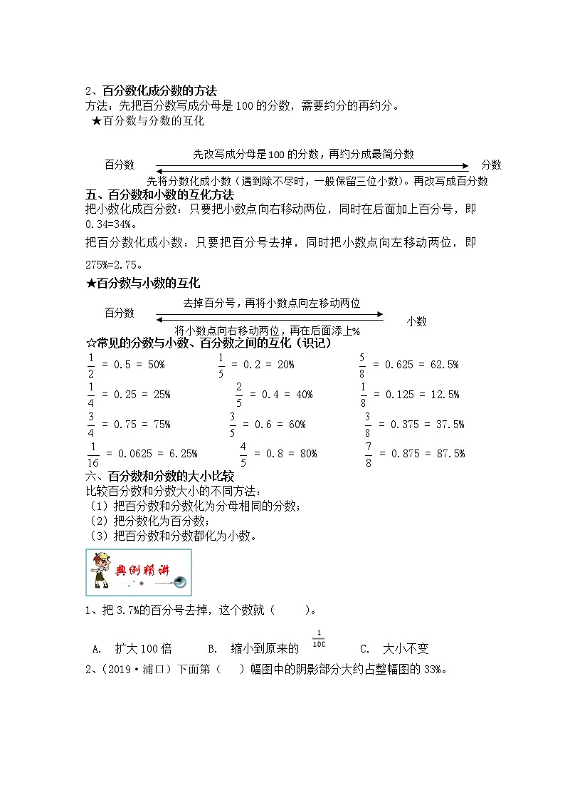 【单元重难点优选讲义】苏教版六年级上册第6单元：百分数（学生版）第2页
