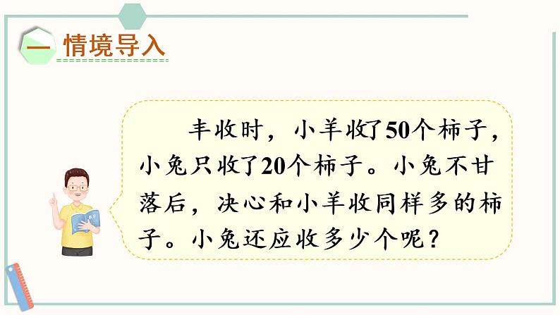 苏教版二年级数学上册 一 100以内的加法和减法（三） 第3课时 解决“同样多”的实际问题 课件第2页