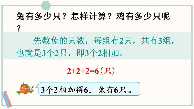 苏教版二年级数学上册 三 表内乘法（一） 第1课时 认识乘法 课件04