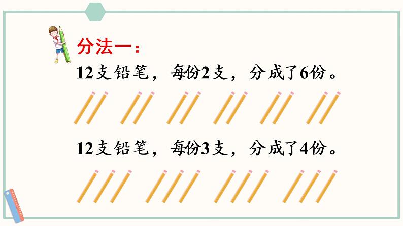 苏教版二年级数学上册 四 表内除法（一）第3课时 平均分的不同方法 课件05