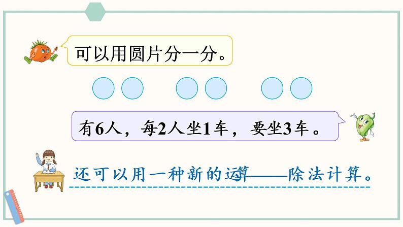 苏教版二年级数学上册 四 表内除法（一）第4课时 除法的初步认识 课件第4页