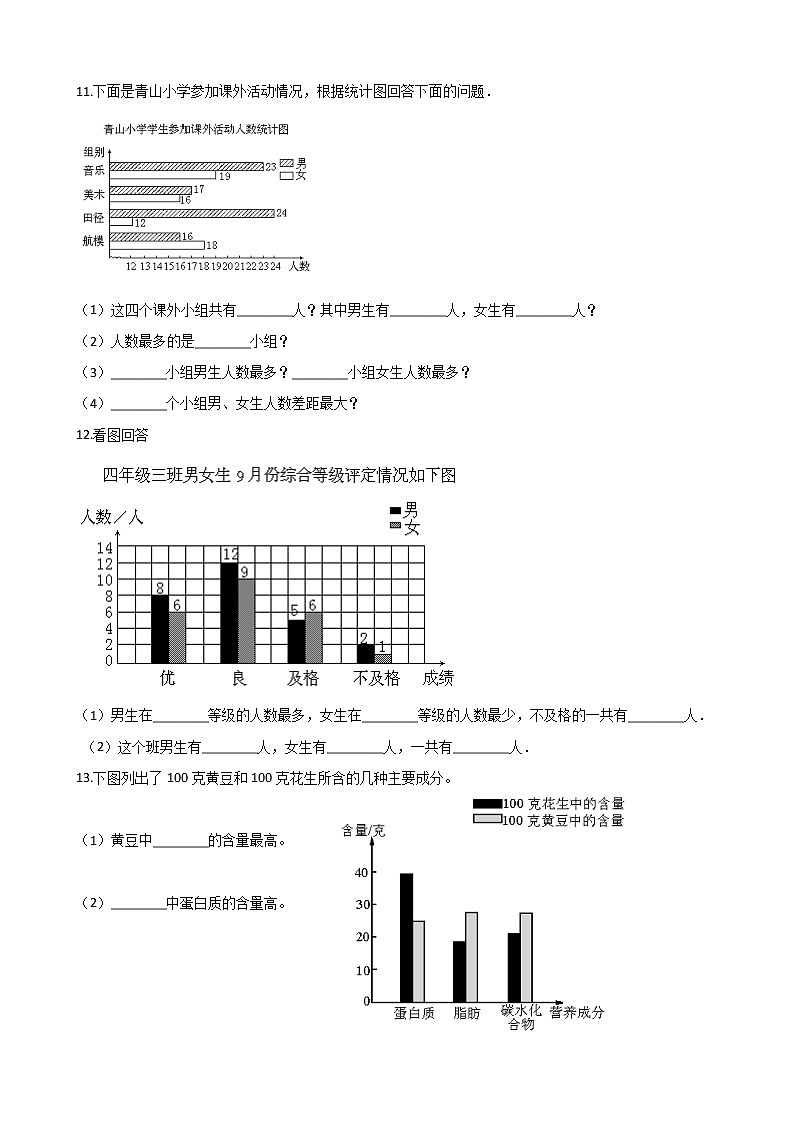 北师大版数学五下8.1 复式条形统计图ppt课件+教案+同步练习03