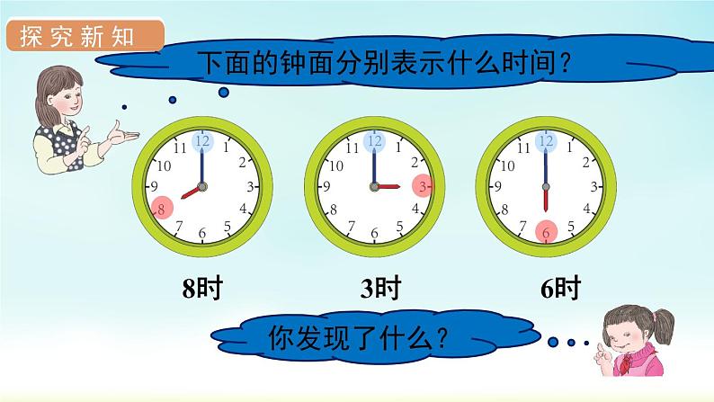 人教版一年级数学上册 第七单元 第1课时 认识钟表（1）课件第6页