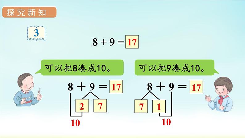 人教版一年级数学上册 第八单元 第3课时 8、7、6加几（2）课件第5页