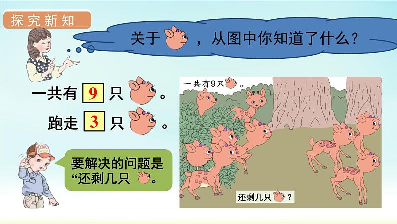 人教版一年级数学上册 第五单元 第9课时 解决问题 课件第7页