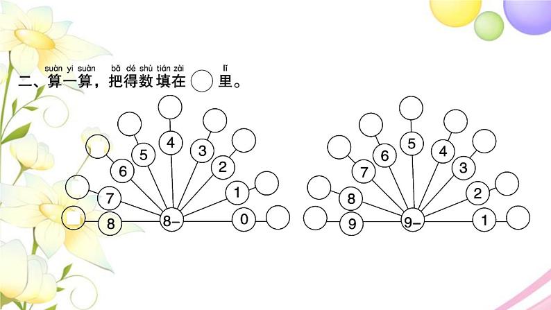 一年级数学上册第八单元10以内的加法和减法第11课时练习七习题课件苏教版第3页