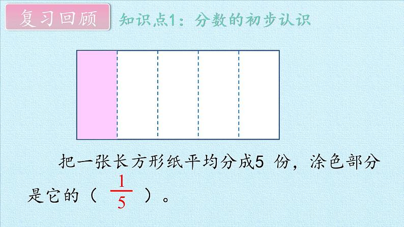 西师大版三年级数学上册 八  分数的初步认识 复习（课件）第3页