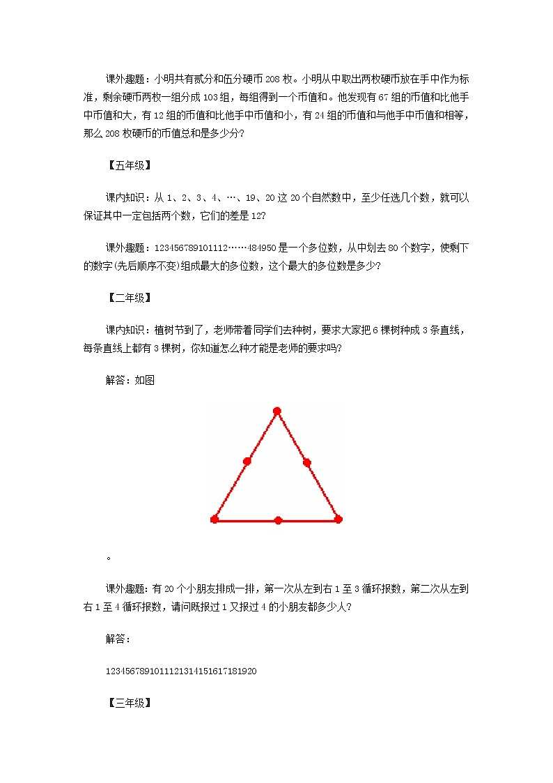 小升初奥数经典试题（十一） 含答案第2页