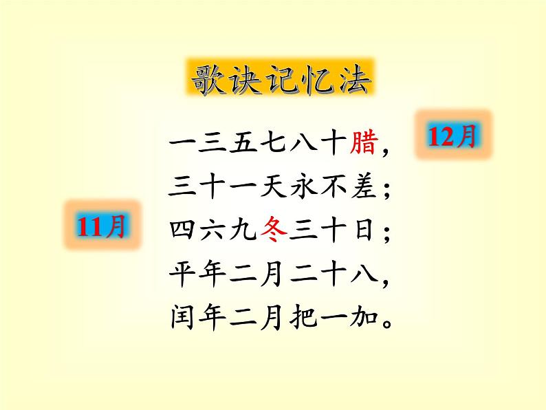 西师大版三年级数学上册 六 年、月、日（课件）第6页