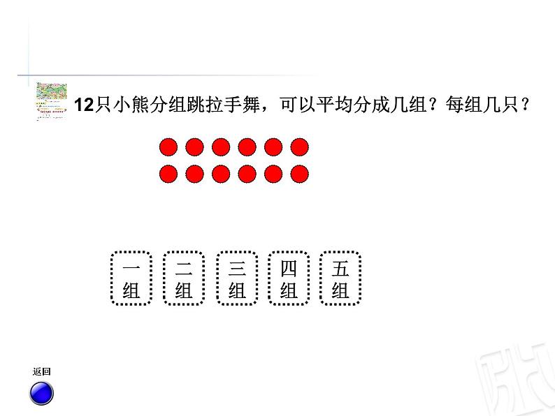 五 森林里的故事——除法的初步认识-认识平均分的两种情况 课件-2021-2022学年青岛版数学二年级上册第7页