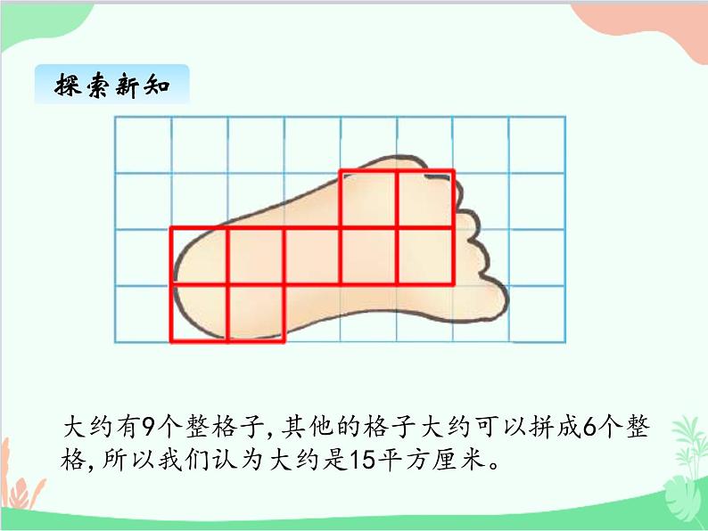 北师大版数学五年级上册 六、1组合图形的面积 探索活动;成长的印记2 课件04