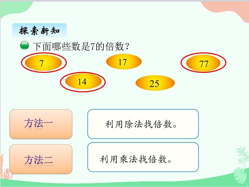 北师大版数学五年级上册 三、1 倍数与因数 课件第5页