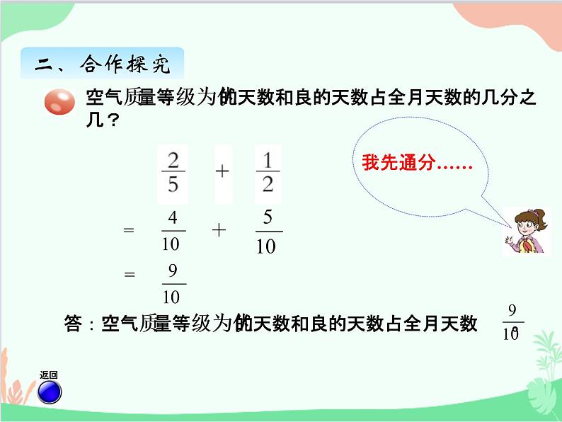 青岛版（五四制）五年级上册 二、2异分母分数加减法 课件第6页