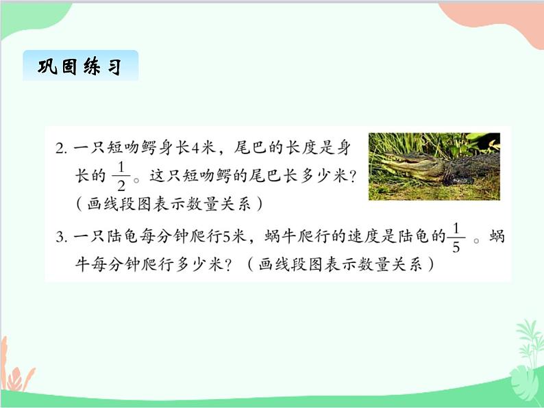 青岛版（五四制）五年级上册 四、3求一个数的几分之几是多少   连续求一个数的几分之几是多少 课件07