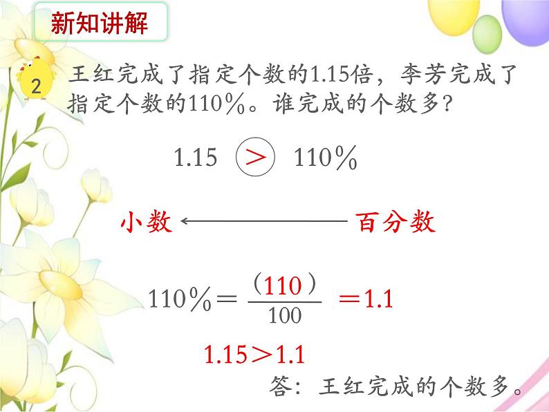 六年级数学上册第六单元百分数第2课时百分数与小数的互化教学课件苏教版06