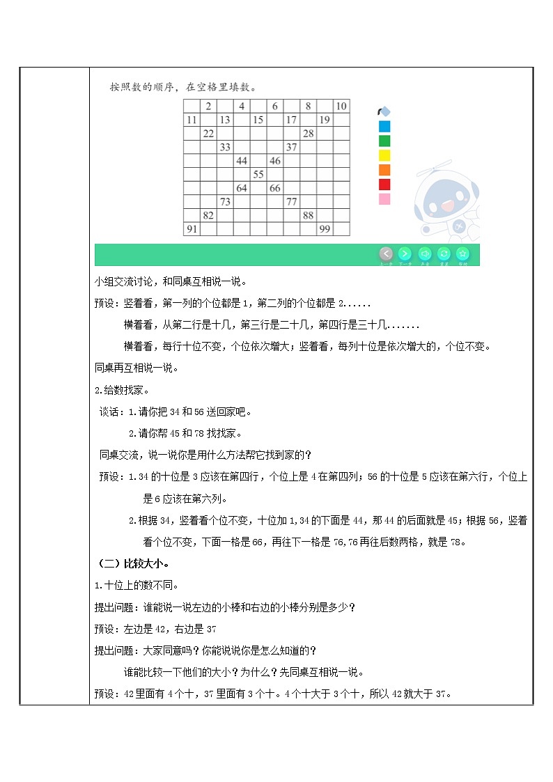人教版一年级数学上册 数的顺序教案第2页