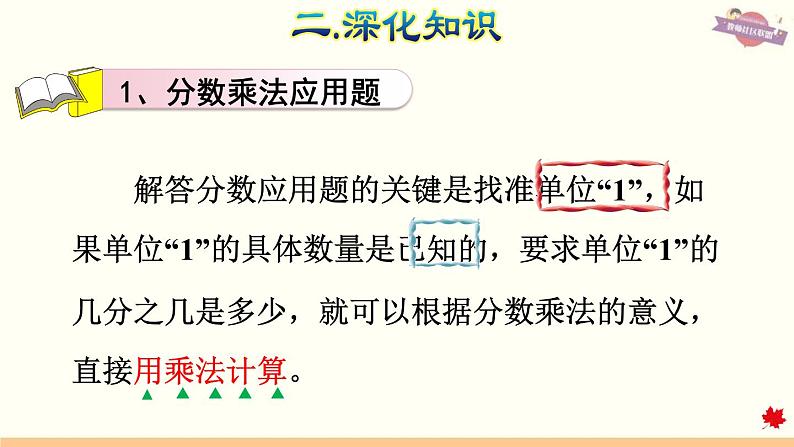 人教版数学六年级下册 整理与复习 专题一  数与代数（二） 分数的乘、除法和比（2）课件第5页