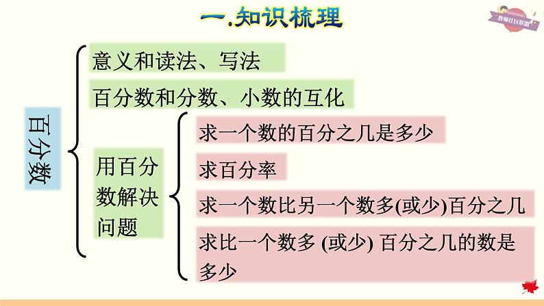 人教版数学六年级上册   整理与复习 专题一  数与代数（三） 百分数 课件05