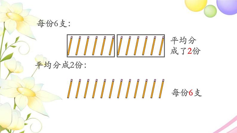 二年级数学上册第四单元表内除法一第3课时认识平均分3教学课件苏教版05