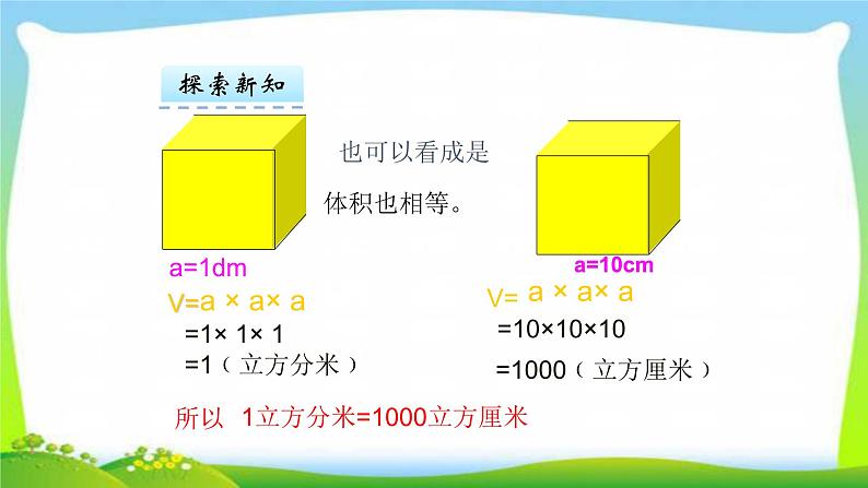 新人教版五年级数学下册3.3.3体积单位之间的进率完美课件PPT第6页