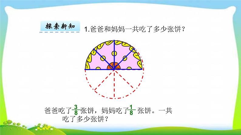 新人教版五年级数学下册6.1同分母分数加、减法完美课件PPT第7页