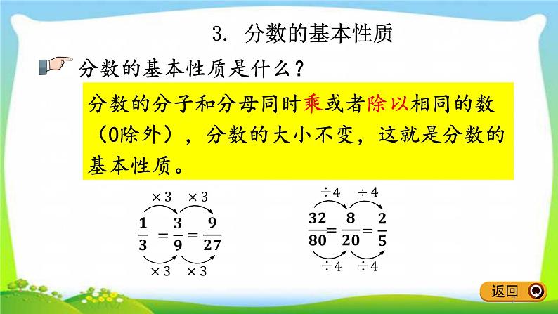 新人教版五年级数学下册9.2分数的意义和性质完美课件PPT07