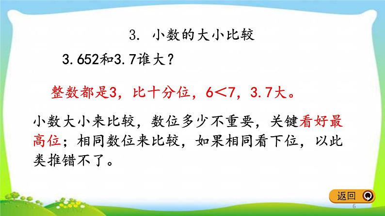 新人教版四年级数学下册10.2小数的意义、性质和加减法完美课件PPT第6页