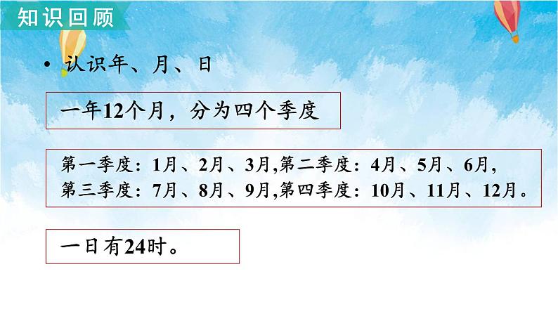 北师大版数学三年级上册 总复习3 年、月、日 课件第3页