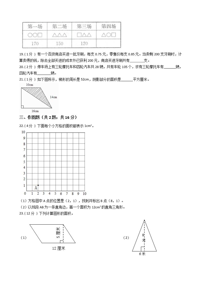 2021—2022学年冀教版五年级数学上册期末测试（1）（word版含答案）03