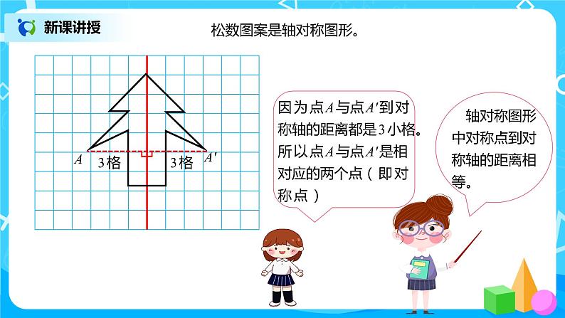 人教版数学四年级下册第七单元第一课时《轴对称的性质及画法》课件+教案+习题06